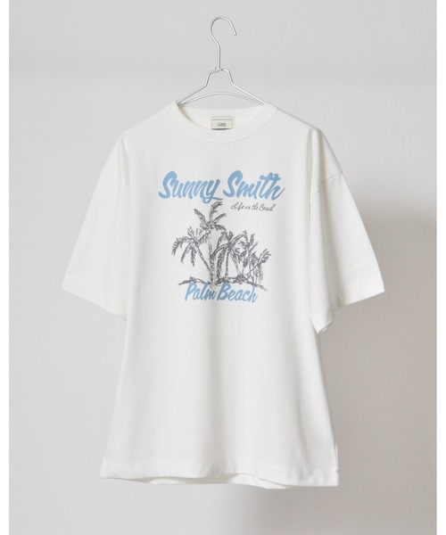 Sunny Smith(サニースミス)の「【SunnySmirh】11.6ウルトラヘビーオンス Heavy SmithPalm Beach プリントTシャツ(Tシャツ/カットソー・メンズ・チャコール/オフホワイト/ブラック・MEDIUM/LARGE)」の20枚目の写真