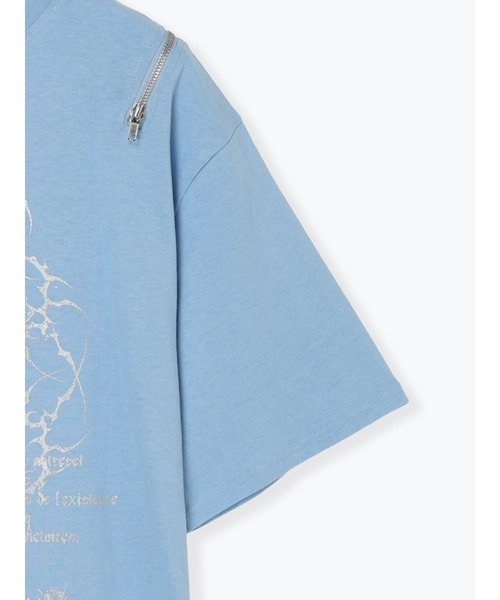 NOEMIE(ノエミー)の「バック羽刺繍肩ZIPユニセックスTシャツ(Tシャツ/カットソー・レディース・ブラック/サックスブルー/オフホワイト・M)」の19枚目の写真