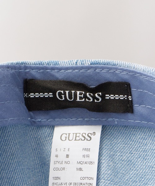 Guess(ゲス)の「【Stray Kids ヒョンジン着用】GUESS/ゲス WASHED CAP デニムキャップ ダメージ加工 2026年 夏 夏服(キャップ・メンズ・ライトブルー・ONE SIZE)」の11枚目の写真