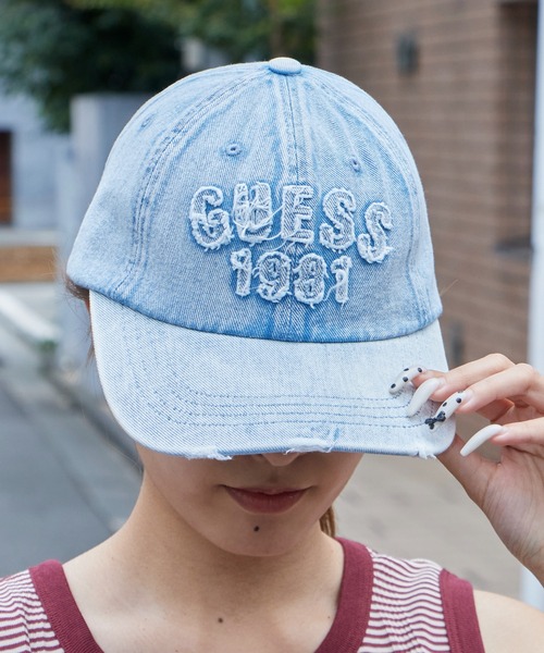 Guess(ゲス)の「【Stray Kids ヒョンジン着用】GUESS/ゲス WASHED CAP デニムキャップ ダメージ加工 2026年 夏 夏服(キャップ・メンズ・ライトブルー・ONE SIZE)」の15枚目の写真
