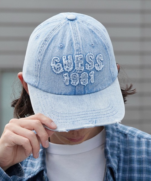 Guess(ゲス)の「【Stray Kids ヒョンジン着用】GUESS/ゲス WASHED CAP デニムキャップ ダメージ加工 2026年 夏 夏服(キャップ・メンズ・ライトブルー・ONE SIZE)」の19枚目の写真