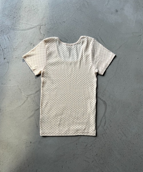 NUJOH(ヌゾ)の「Dot Slim Fit Tee / ドットスリムフィットT(Tシャツ/カットソー・レディース・クリーム/グレー/ブラック/アイボリー・FREE)」の12枚目の写真