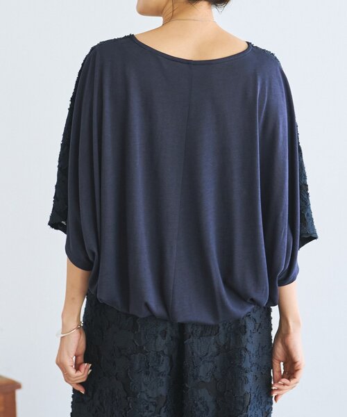 BEARDSLEY（ビアズリー）の「花ボーダージャガードプルオーバー【セットアップ】（シャツ/ブラウス・レディース・ホワイト/ネイビー・FREE）」の19枚目の写真