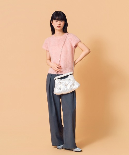 Casselini（キャセリーニ）の「Casselini(キャセリーニ) CLOUD BAG（ハンドバッグ・レディース・アイボリー/シルバー/ブラック・FREE）」の6枚目の写真