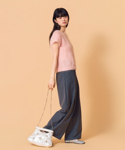 Casselini（キャセリーニ）の「Casselini(キャセリーニ) CLOUD BAG（ハンドバッグ・レディース・アイボリー/シルバー/ブラック・FREE）」の8枚目の写真