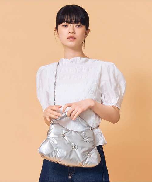 Casselini（キャセリーニ）の「Casselini(キャセリーニ) CLOUD BAG（ハンドバッグ・レディース・アイボリー/シルバー/ブラック・FREE）」の13枚目の写真