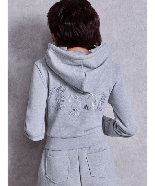 GYDA(ジェイダ)の「GYDA Shortラメパーカー【セットアップ着用可能】(パーカー・レディース・グレー/ブラック/オフホワイト・FREE)」の1枚目の写真