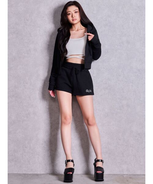 GYDA(ジェイダ)の「GYDA Shortラメパーカー【セットアップ着用可能】(パーカー・レディース・グレー/ブラック/オフホワイト・FREE)」の11枚目の写真
