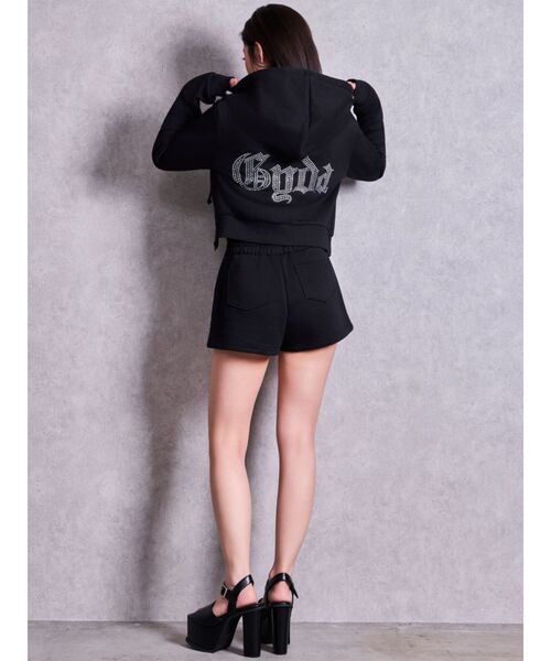 GYDA(ジェイダ)の「GYDA Shortラメパーカー【セットアップ着用可能】(パーカー・レディース・グレー/ブラック/オフホワイト・FREE)」の12枚目の写真