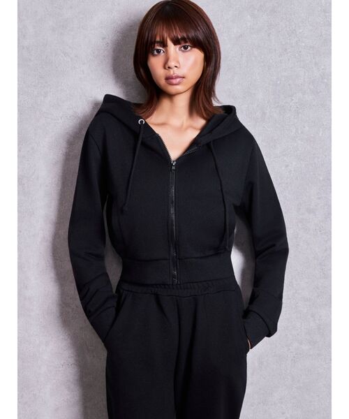GYDA(ジェイダ)の「GYDA Shortラメパーカー【セットアップ着用可能】(パーカー・レディース・グレー/ブラック/オフホワイト・FREE)」の21枚目の写真
