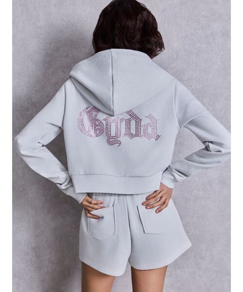 GYDA(ジェイダ)の「GYDA Shortラメパーカー【セットアップ着用可能】(パーカー・レディース・グレー/ブラック/オフホワイト・FREE)」の11枚目の写真