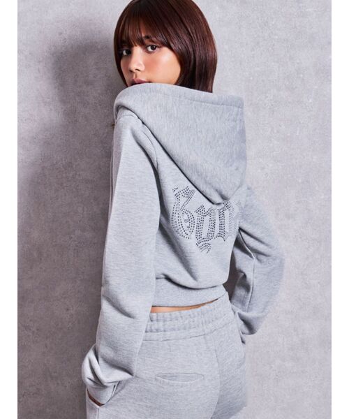 GYDA(ジェイダ)の「GYDA Shortラメパーカー【セットアップ着用可能】(パーカー・レディース・グレー/ブラック/オフホワイト・FREE)」の5枚目の写真