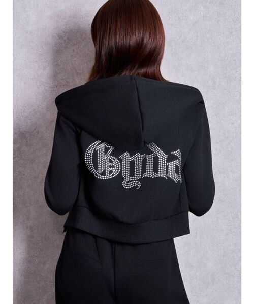 GYDA(ジェイダ)の「GYDA Shortラメパーカー【セットアップ着用可能】(パーカー・レディース・グレー/ブラック/オフホワイト・FREE)」の6枚目の写真
