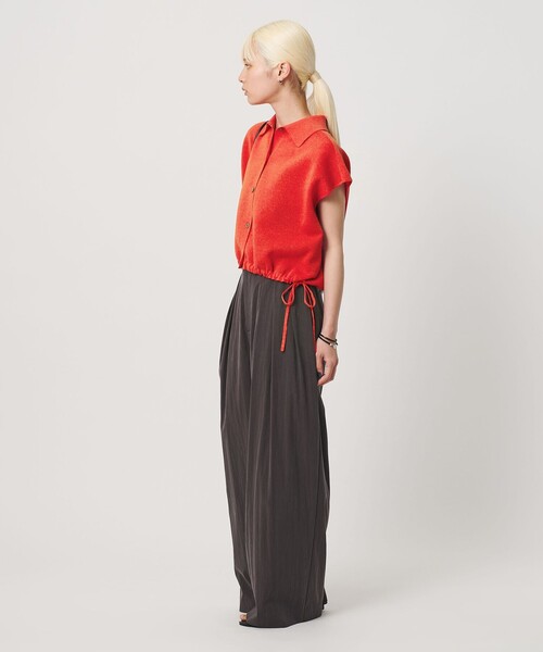 BEAUTY&YOUTH UNITED ARROWS(ビューティーアンドユースユナイテッドアローズ)の「ヘムドローストリング シャツカーディガン ウォッシャブル(ニット/セーター・レディース・オフホワイト/ダークグレー/レッド・FREE)」の21枚目の写真