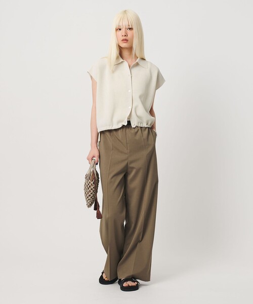 BEAUTY&YOUTH UNITED ARROWS(ビューティーアンドユースユナイテッドアローズ)の「ヘムドローストリング シャツカーディガン ウォッシャブル(ニット/セーター・レディース・オフホワイト/ダークグレー/レッド・FREE)」の17枚目の写真