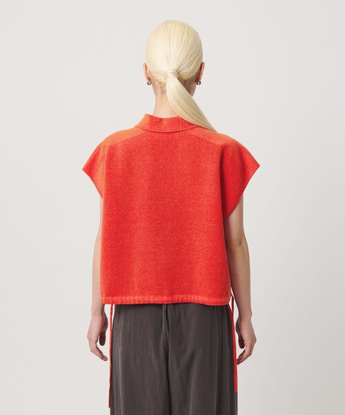 BEAUTY&YOUTH UNITED ARROWS(ビューティーアンドユースユナイテッドアローズ)の「ヘムドローストリング シャツカーディガン ウォッシャブル(ニット/セーター・レディース・オフホワイト/ダークグレー/レッド・FREE)」の14枚目の写真