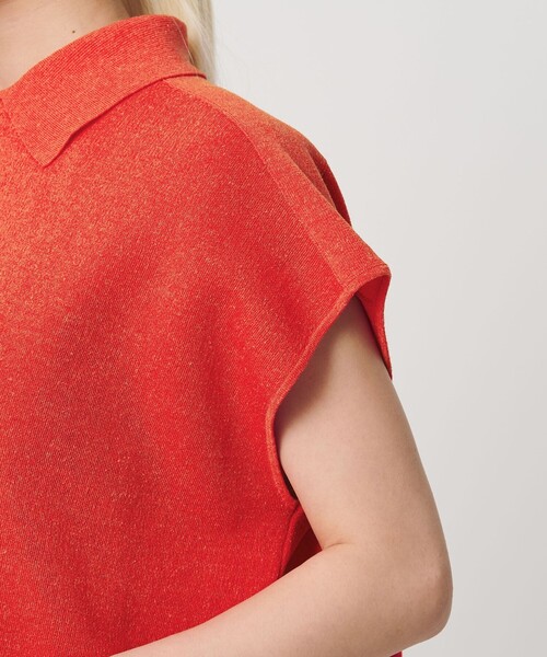 BEAUTY&YOUTH UNITED ARROWS(ビューティーアンドユースユナイテッドアローズ)の「ヘムドローストリング シャツカーディガン ウォッシャブル(ニット/セーター・レディース・オフホワイト/ダークグレー/レッド・FREE)」の12枚目の写真