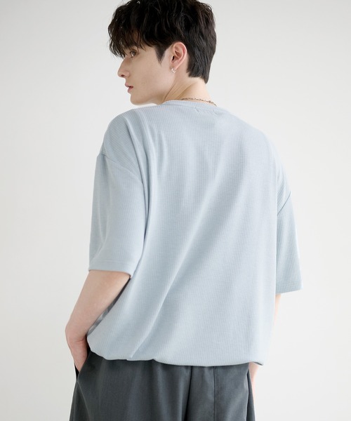 LILL(リル)の「ドレープリラクシングドローコードリブカットソー(Tシャツ/カットソー・メンズ・サックスブルー/チャコールグレー/ブラック・L/M/S/XL)」の18枚目の写真