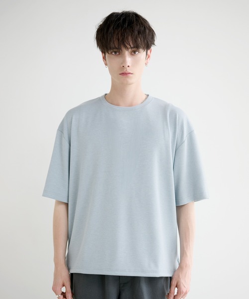 LILL(リル)の「ドレープリラクシングドローコードリブカットソー(Tシャツ/カットソー・メンズ・サックスブルー/チャコールグレー/ブラック・L/M/S/XL)」の10枚目の写真