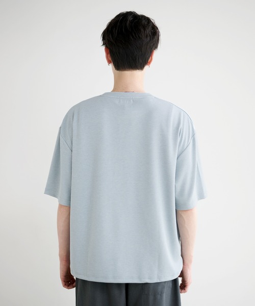 LILL(リル)の「ドレープリラクシングドローコードリブカットソー(Tシャツ/カットソー・メンズ・サックスブルー/チャコールグレー/ブラック・L/M/S/XL)」の12枚目の写真