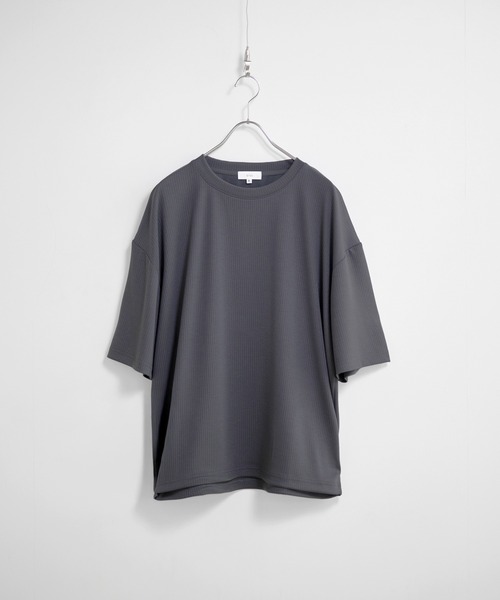 LILL(リル)の「ドレープリラクシングドローコードリブカットソー(Tシャツ/カットソー・メンズ・サックスブルー/チャコールグレー/ブラック・L/M/S/XL)」の5枚目の写真