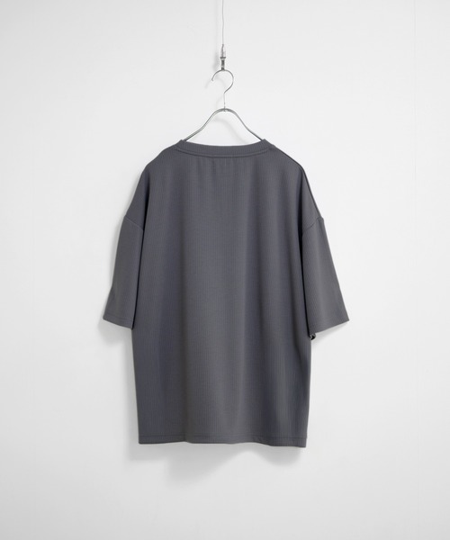 LILL(リル)の「ドレープリラクシングドローコードリブカットソー(Tシャツ/カットソー・メンズ・サックスブルー/チャコールグレー/ブラック・L/M/S/XL)」の6枚目の写真