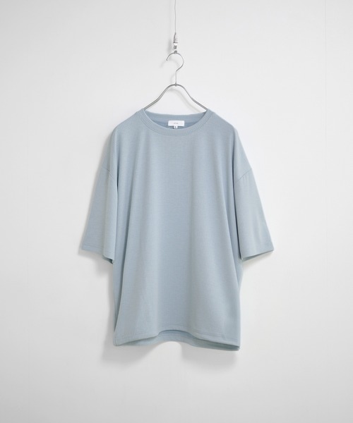 LILL(リル)の「ドレープリラクシングドローコードリブカットソー(Tシャツ/カットソー・メンズ・サックスブルー/チャコールグレー/ブラック・L/M/S/XL)」の7枚目の写真