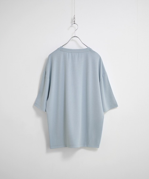 LILL(リル)の「ドレープリラクシングドローコードリブカットソー(Tシャツ/カットソー・メンズ・サックスブルー/チャコールグレー/ブラック・L/M/S/XL)」の8枚目の写真