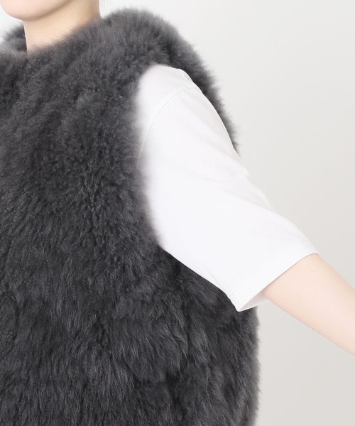 VERMEIL par iena(ヴェルメイユパーイエナ)の「Cashmere Fur gilet(ベスト・レディース・ネイビー/チャコールグレー・FREE)」の19枚目の写真