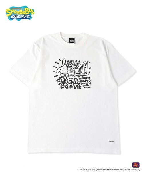 MFC STORE(エムエフシーストア)の「SpongeBob x MFC STORE FRIENDS FOREVER TYPE1 S/S TEE(Tシャツ/カットソー・メンズ・ブラック/ホワイト・XS/S/M/L/XL/XXL)」の1枚目の写真