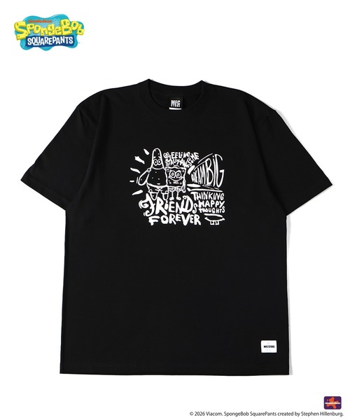 MFC STORE(エムエフシーストア)の「SpongeBob x MFC STORE FRIENDS FOREVER TYPE1 S/S TEE(Tシャツ/カットソー・メンズ・ブラック/ホワイト・XS/S/M/L/XL/XXL)」の2枚目の写真