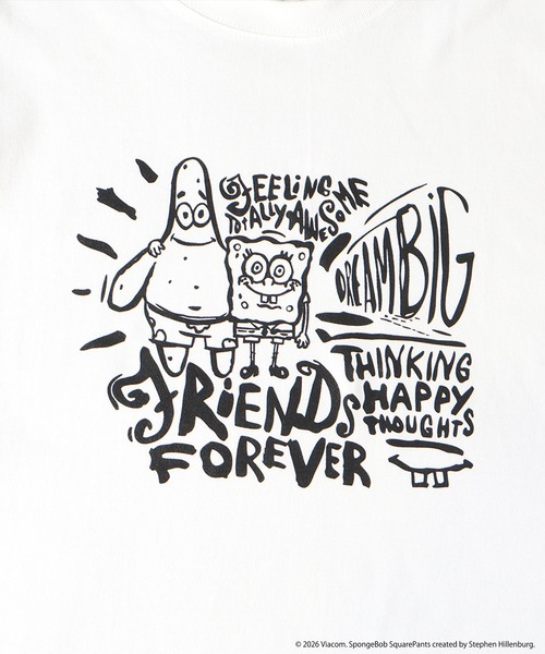 MFC STORE(エムエフシーストア)の「SpongeBob x MFC STORE FRIENDS FOREVER TYPE1 S/S TEE(Tシャツ/カットソー・メンズ・ブラック/ホワイト・XS/S/M/L/XL/XXL)」の8枚目の写真