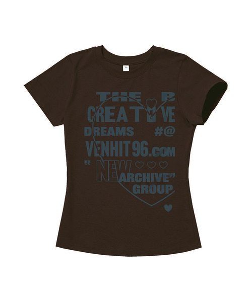 VENHIT(ベンヒット)の「ハートドリーム スリムフィット半袖Tシャツ(Tシャツ/カットソー・レディース・ミント/ブラウン/ネイビー/ホワイト・LARGE/MEDIUM/SMALL)」の2枚目の写真