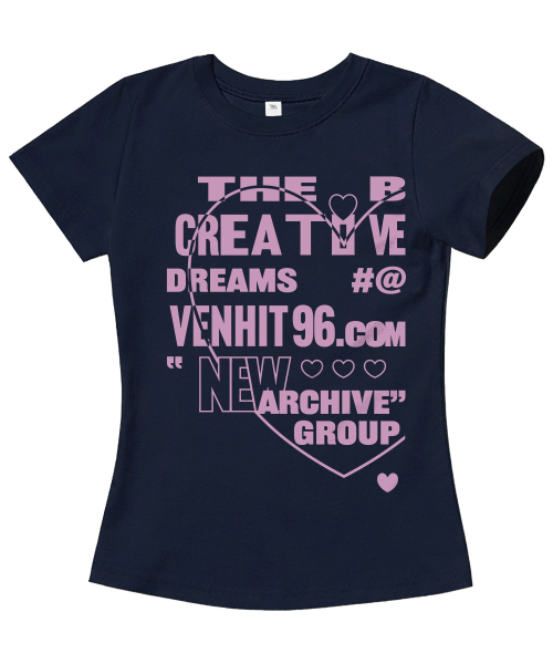 VENHIT(ベンヒット)の「ハートドリーム スリムフィット半袖Tシャツ(Tシャツ/カットソー・レディース・ミント/ブラウン/ネイビー/ホワイト・LARGE/MEDIUM/SMALL)」の6枚目の写真