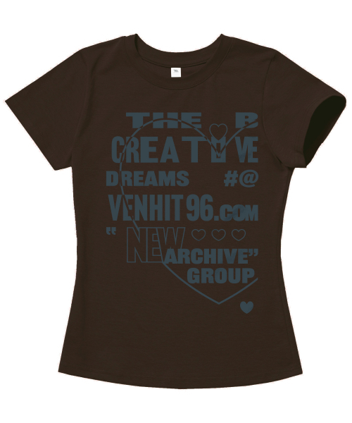 VENHIT(ベンヒット)の「ハートドリーム スリムフィット半袖Tシャツ(Tシャツ/カットソー・レディース・ミント/ブラウン/ネイビー/ホワイト・LARGE/MEDIUM/SMALL)」の5枚目の写真