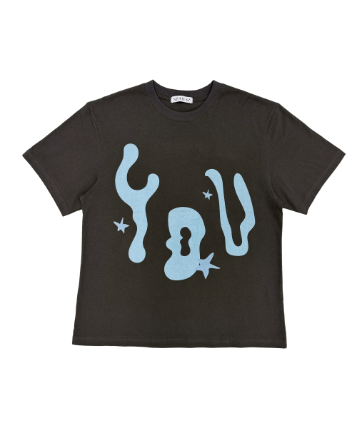 NAAIEEN(ナイエン)の「YOU グラフィックベーシックTシャツチャコール(Tシャツ/カットソー・レディース・その他・FREE)」の3枚目の写真