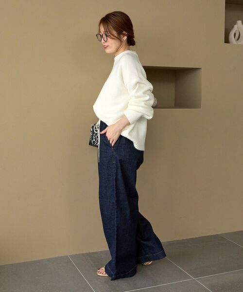 le.coeur blanc（ルクールブラン）の「Healthy denim Muffin（デニムパンツ・レディース・ネイビー/ブルー・38/36）」の15枚目の写真