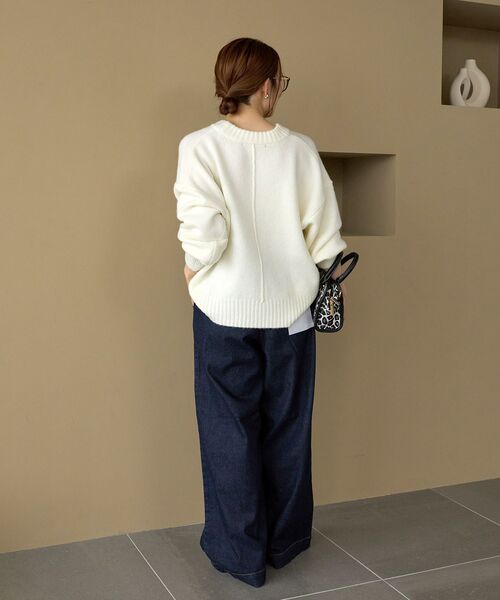le.coeur blanc（ルクールブラン）の「Healthy denim Muffin（デニムパンツ・レディース・ネイビー/ブルー・38/36）」の16枚目の写真