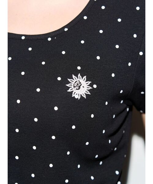 EVRIS(エヴリス)の「ドットSUNNYショートTシャツ(Tシャツ/カットソー・レディース・ブラック/ピンク/ホワイト・FREE)」の10枚目の写真