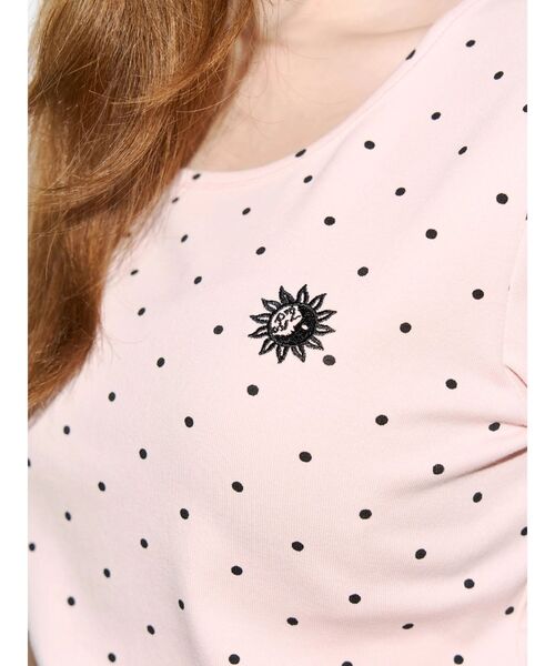 EVRIS(エヴリス)の「ドットSUNNYショートTシャツ(Tシャツ/カットソー・レディース・ブラック/ピンク/ホワイト・FREE)」の16枚目の写真