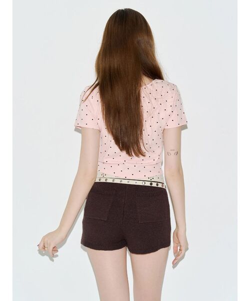 EVRIS(エヴリス)の「ドットSUNNYショートTシャツ(Tシャツ/カットソー・レディース・ブラック/ピンク/ホワイト・FREE)」の19枚目の写真