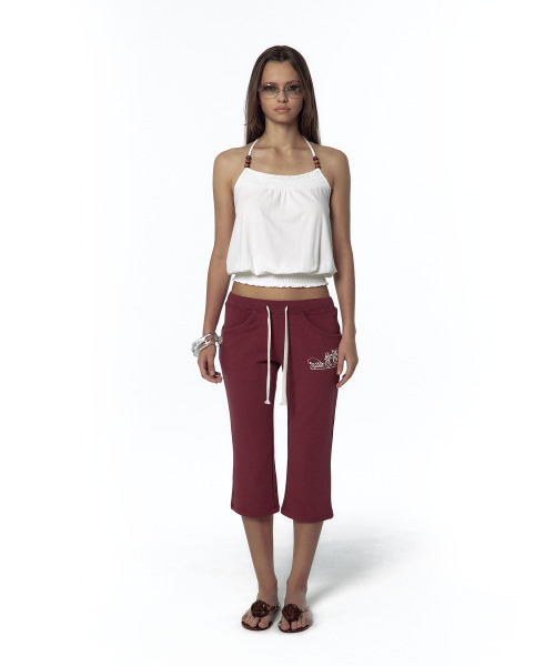 KASHIKO（カシコ）の「Low-Slung Capri Pants Wine（スウェットパンツ・レディース・その他・MEDIUM/SMALL）」の2枚目の写真