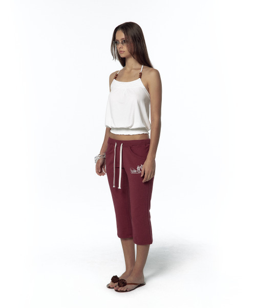 KASHIKO（カシコ）の「Low-Slung Capri Pants Wine（スウェットパンツ・レディース・その他・MEDIUM/SMALL）」の3枚目の写真