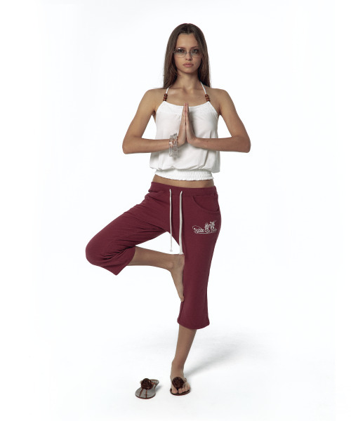 KASHIKO（カシコ）の「Low-Slung Capri Pants Wine（スウェットパンツ・レディース・その他・MEDIUM/SMALL）」の8枚目の写真