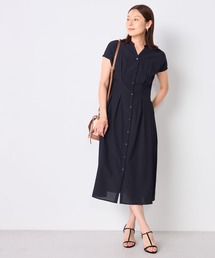 【接触冷感・ウォッシャブル】前開きワンピ（ペチコート付）