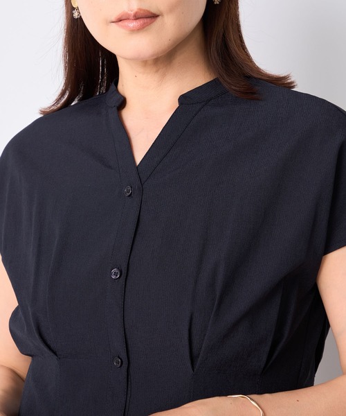 GALLORIA(ギャローリア)の「【接触冷感・ウォッシャブル】前開きワンピ(ペチコート付)(ワンピース・レディース・ベージュ/ネイビー・S/L/LL/M)」の9枚目の写真