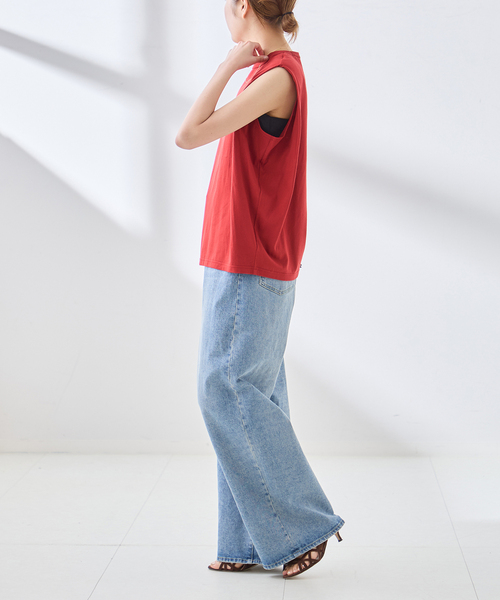 journal standard L'essage(ジャーナルスタンダードレサージュ)の「ショルダーパッドタンクトップ(タンクトップ・レディース・レッド/ブラック/ホワイト・FREE)」の20枚目の写真