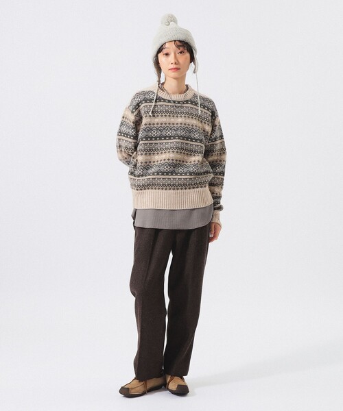 BEAMS BOY(ビームスボーイ)の「フェアアイル プルオーバー ニット(ニット/セーター・レディース・グレー/ベージュ・1/2)」の8枚目の写真