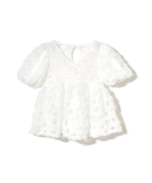 NOTREemor(ノートルエモア)の「flower motif puff sleeve tops(Tシャツ/カットソー・レディース・ホワイト・FREE)」の5枚目の写真
