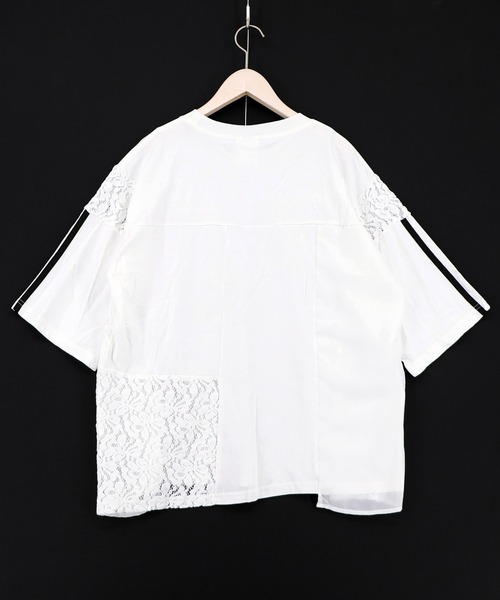 ScoLar（スカラー）の「162704：パステル調サングラスガール柄 異素材切替プルオーバー（Tシャツ/カットソー・レディース・ブラウン/ブラック/オフホワイト・M）」の19枚目の写真